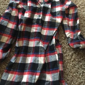 Long sleeve plaid mini dress